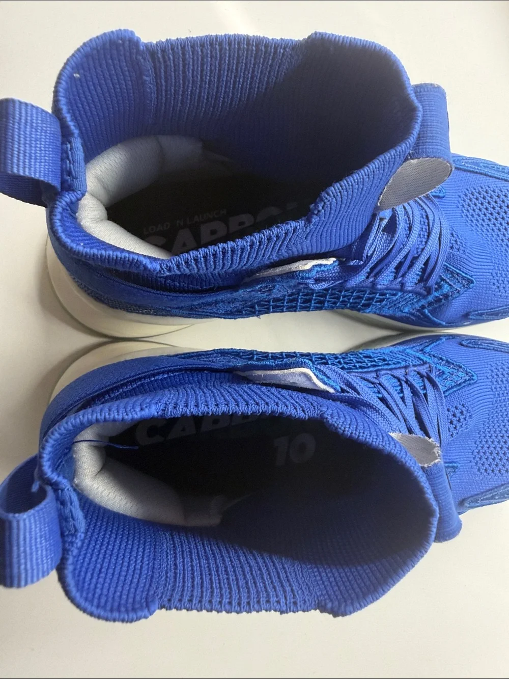 APL Royal Blue Knit High-Top Basketball Sneakers